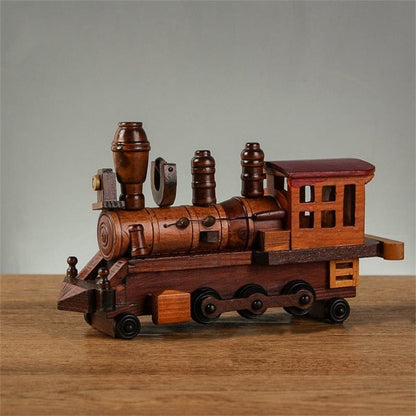 Retro Steam Train Made of Wood