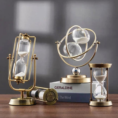 Hourglass with Multiverse-Inspired Metal Design