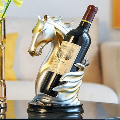 Wine Holder with Majestic Horse Design