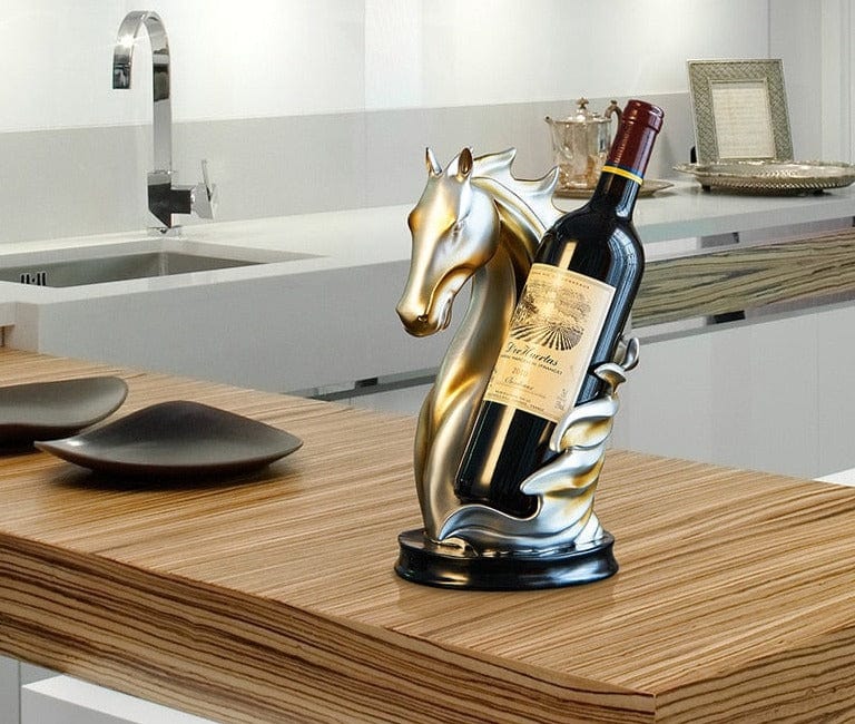 Wine Holder with Majestic Horse Design