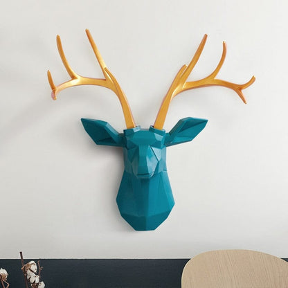 Geometric Wall Decoration with Deer Head - Premium  from Fleurlovin - Just $189.95! Shop now at Fleurlovin