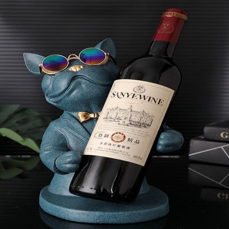 Wine Holder Shaped like a French Bulldog