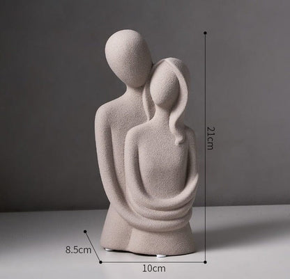 Escultura de una pareja abstracta