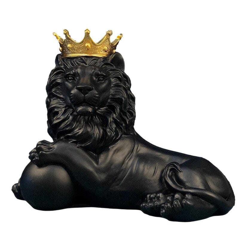 Ornamental Crown Lion Sculpture