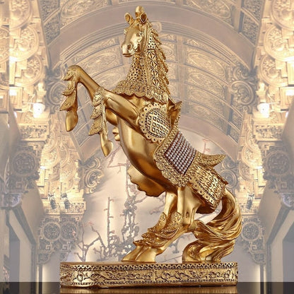 Luxury Sculpture of a Golden War Horse - Premium  from Fleurlovin - Just $259.95! Shop now at Fleurlovin