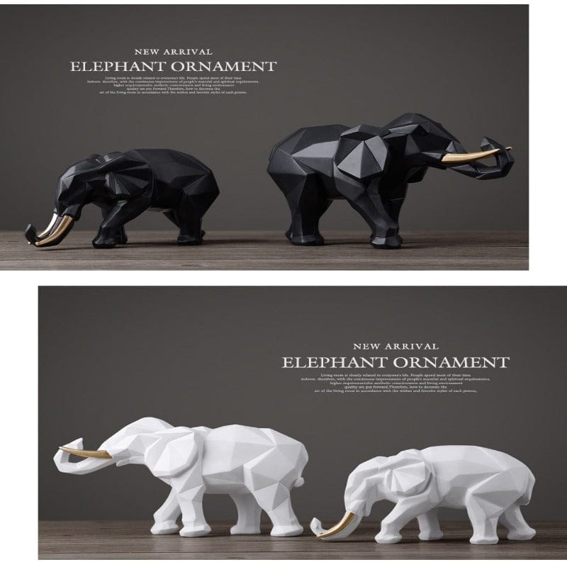 Ornamental Elephant with Geometric Design