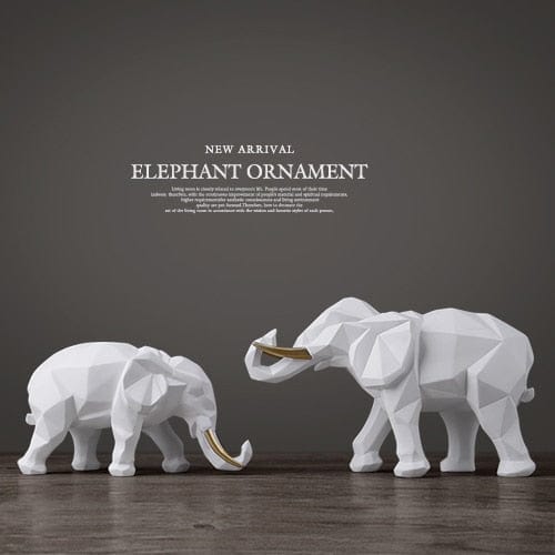 Ornamental Elephant with Geometric Design