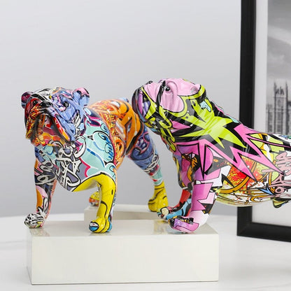 Bulldog Painted with Graffiti - Premium  from Fleurlovin - Just $129.95! Shop now at Fleurlovin