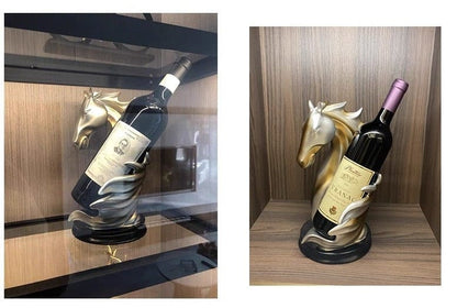 Wine Holder with Majestic Horse Design