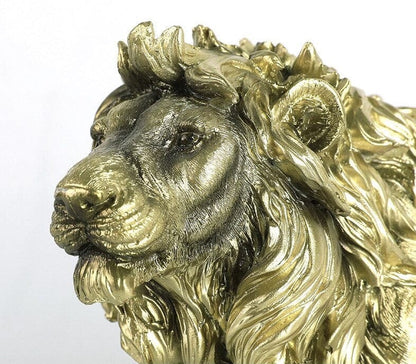 Escultura de un león poderoso