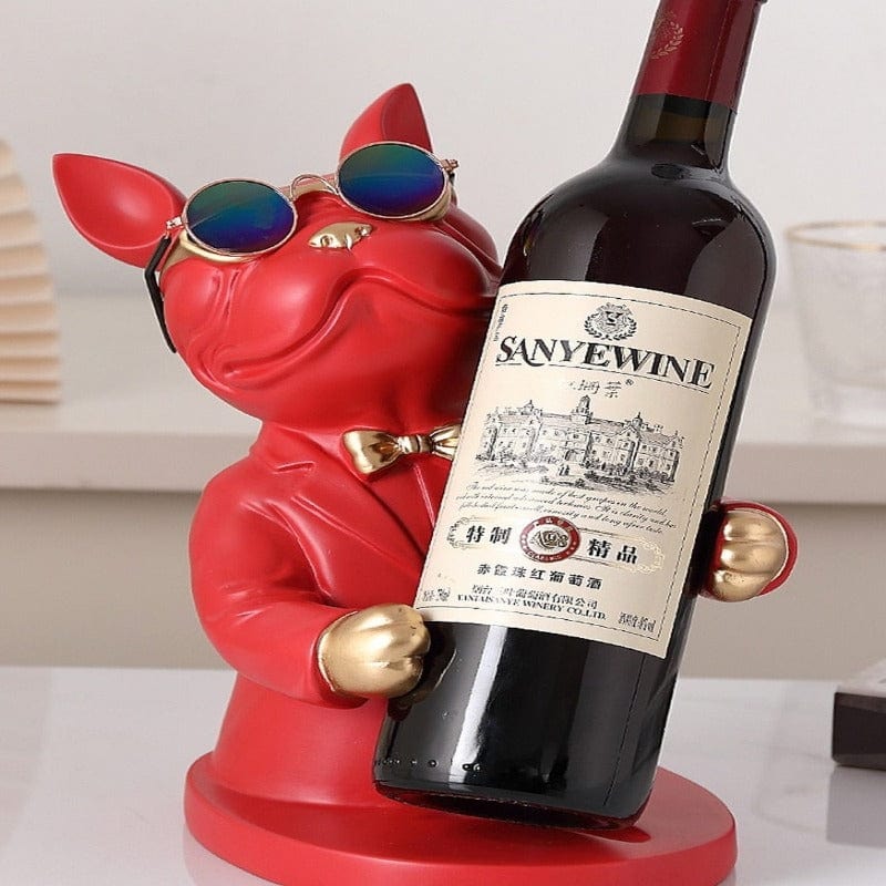 Wine Holder Shaped like a French Bulldog