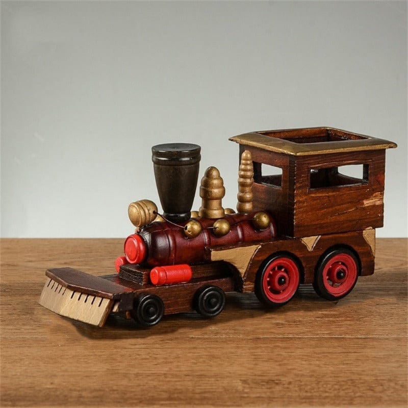 Retro Steam Train Made of Wood