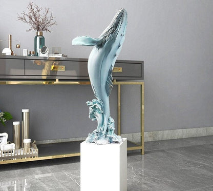 Sculpture of Blue Whale Riding a Wave - Premium  from Fleurlovin - Just $599.95! Shop now at Fleurlovin