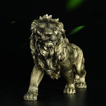 Escultura de un león poderoso