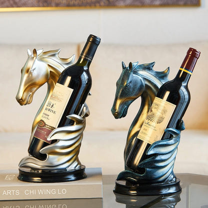 Wine Holder with Majestic Horse Design