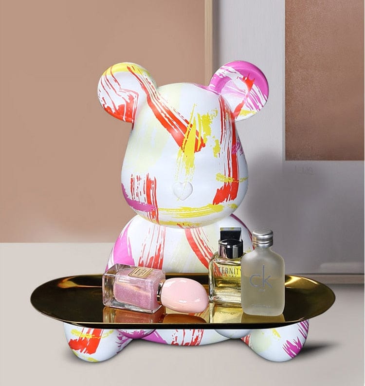 Figurine of a Bear with Graffiti Storage