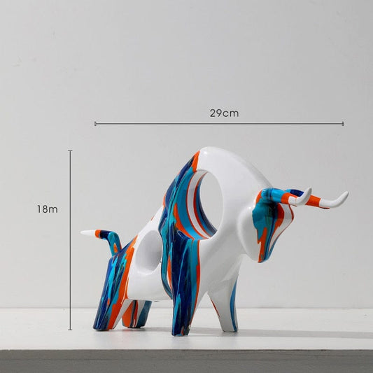 Statue of a Bull with Graffiti Design - Premium  from Fleurlovin - Just $129.95! Shop now at Fleurlovin