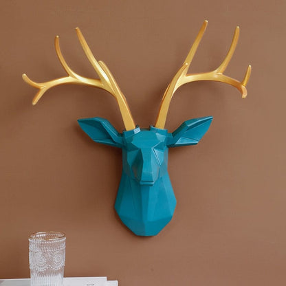 Geometric Wall Decoration with Deer Head - Premium  from Fleurlovin - Just $189.95! Shop now at Fleurlovin