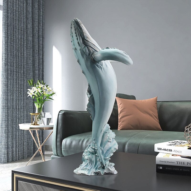 Sculpture of Blue Whale Riding a Wave - Premium  from Fleurlovin - Just $599.95! Shop now at Fleurlovin