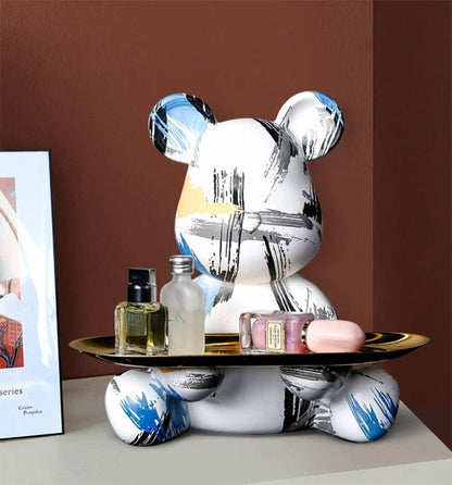 Figurine of a Bear with Graffiti Storage