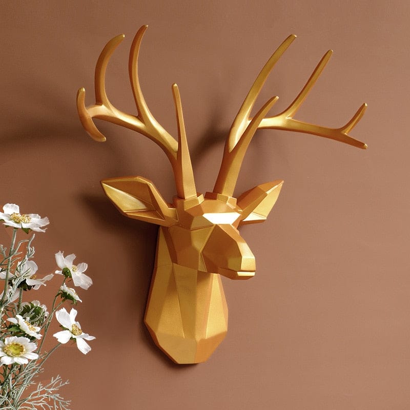 Geometric Wall Decoration with Deer Head - Premium  from Fleurlovin - Just $189.95! Shop now at Fleurlovin