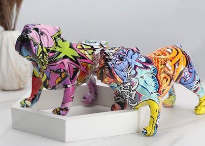 Bulldog Painted with Graffiti - Premium  from Fleurlovin - Just $129.95! Shop now at Fleurlovin