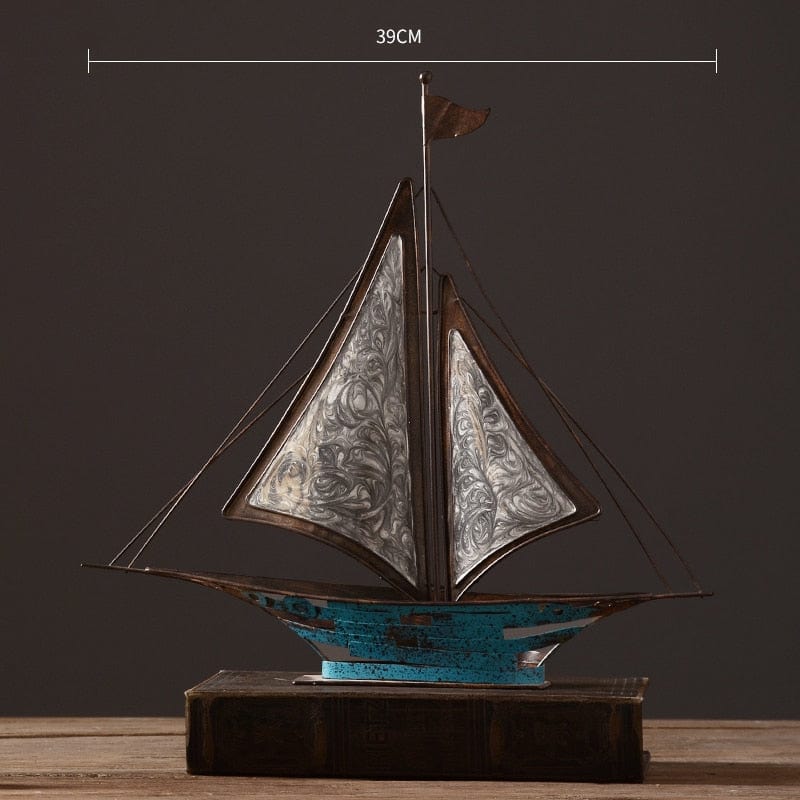 Retro Ornament of a Sailboat