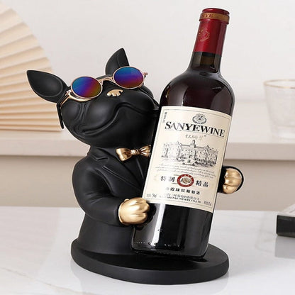 Wine Holder Shaped like a French Bulldog