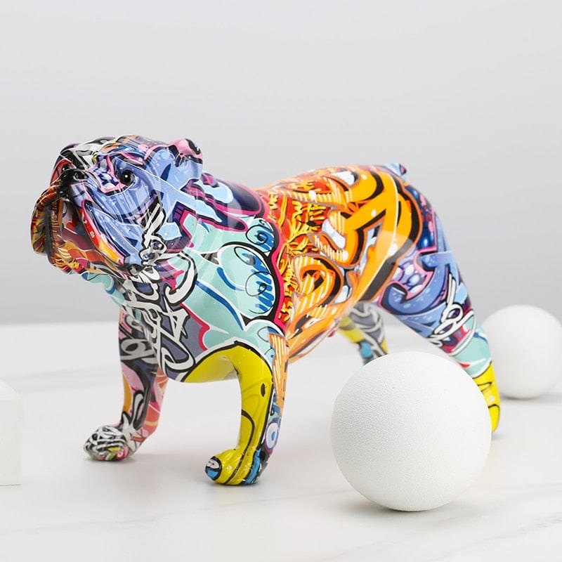 Bulldog Painted with Graffiti - Premium  from Fleurlovin - Just $129.95! Shop now at Fleurlovin