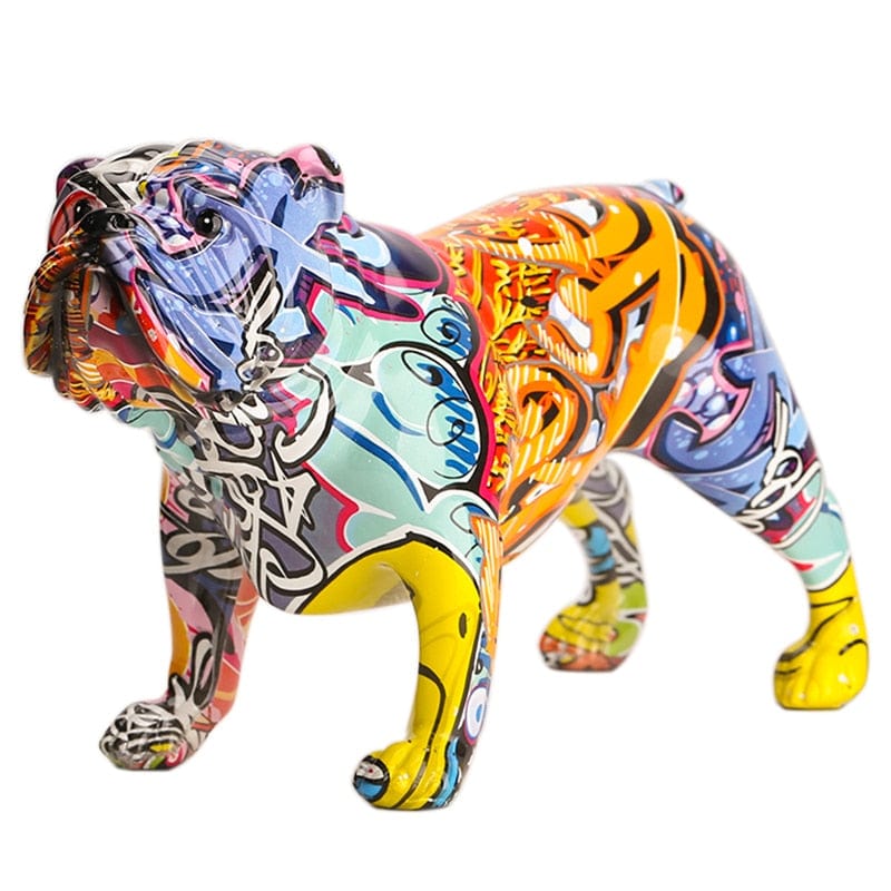 Bulldog Painted with Graffiti - Premium  from Fleurlovin - Just $129.95! Shop now at Fleurlovin