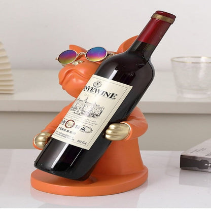 Wine Holder Shaped like a French Bulldog