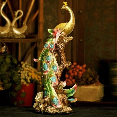 Statue of a Golden Peacock - Premium  from Fleurlovin - Just $159.95! Shop now at Fleurlovin