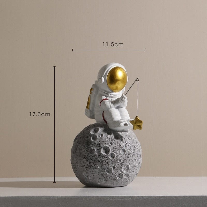 Metal Tray with Hyped-Up Astronaut Design