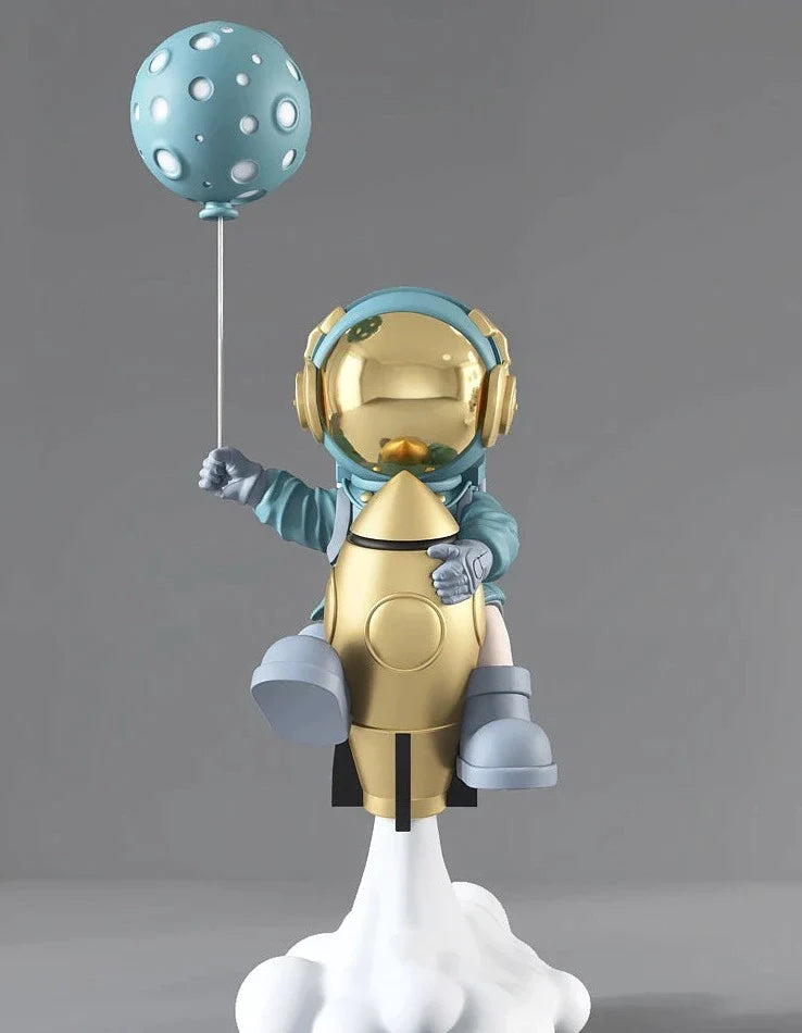 Rocket Astronaut Balloon Statue, Life-Size