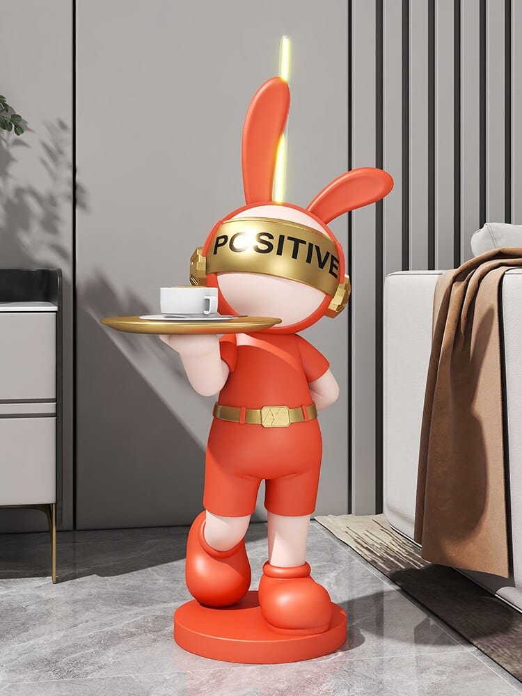 Rabbit Statue with Life-Size Lightsaber