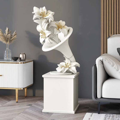 Life Size Sculpture of Flower Phonograph - Premium  from Fleurlovin - Just $899.95! Shop now at Fleurlovin