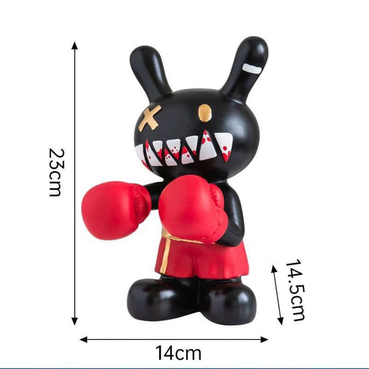 Figurine of a Rabbit in Boxing Stance