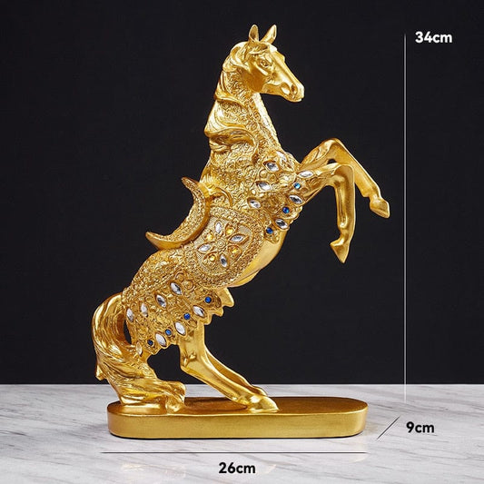 Luxury Sculpture of a Golden War Horse - Premium  from Fleurlovin - Just $259.95! Shop now at Fleurlovin