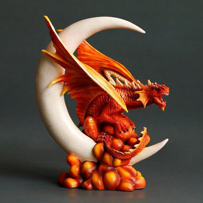 Figurine of a Celestial Moon Dragon - Premium  from Fleurlovin - Just $129.95! Shop now at Fleurlovin