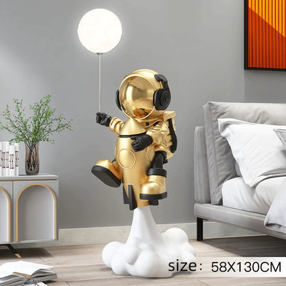 Rocket Astronaut Balloon Statue, Life-Size