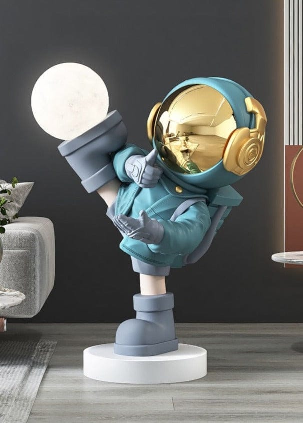 Hyped-Up Astronaut Fighter Statue, Life-Size