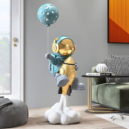 Rocket Astronaut Balloon Statue, Life-Size