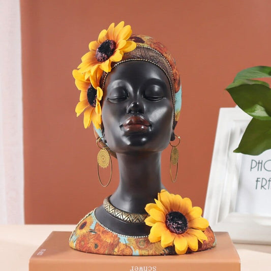 Sculpture of an African Woman's Bust - Premium  from Fleurlovin - Just $149.95! Shop now at Fleurlovin