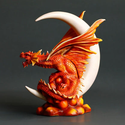 Figurine of a Celestial Moon Dragon - Premium  from Fleurlovin - Just $129.95! Shop now at Fleurlovin