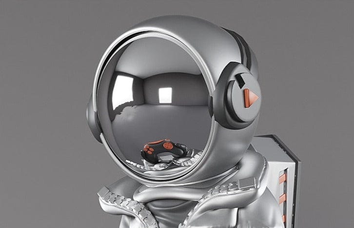 Gamer Astronaut Statue, Life-Size