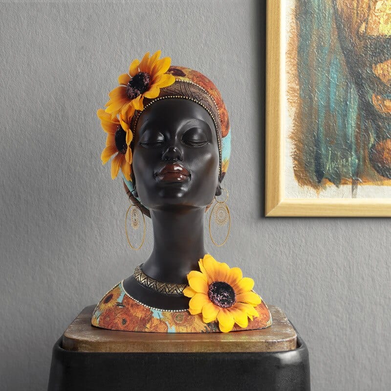 Sculpture of an African Woman's Bust - Premium  from Fleurlovin - Just $149.95! Shop now at Fleurlovin