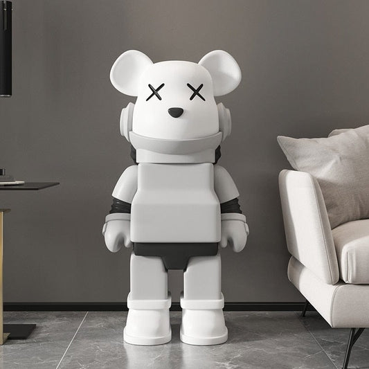 Estatua mecánica de Bearbrick con tema aeroespacial