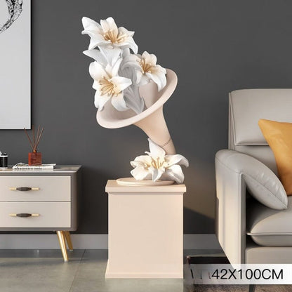 Life Size Sculpture of Flower Phonograph - Premium  from Fleurlovin - Just $899.95! Shop now at Fleurlovin